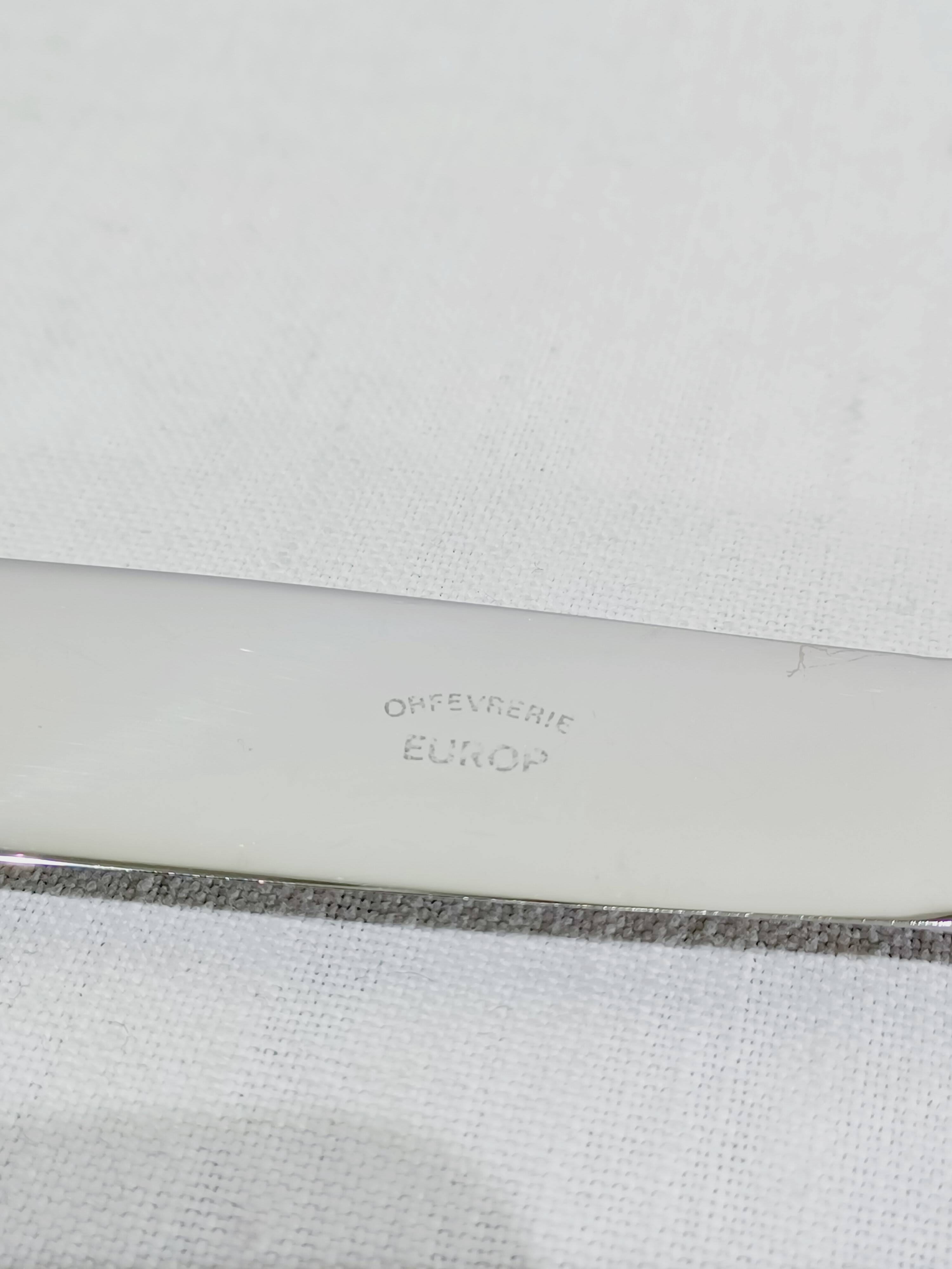 Europ - 12 silver-plated metal knives Uniplat