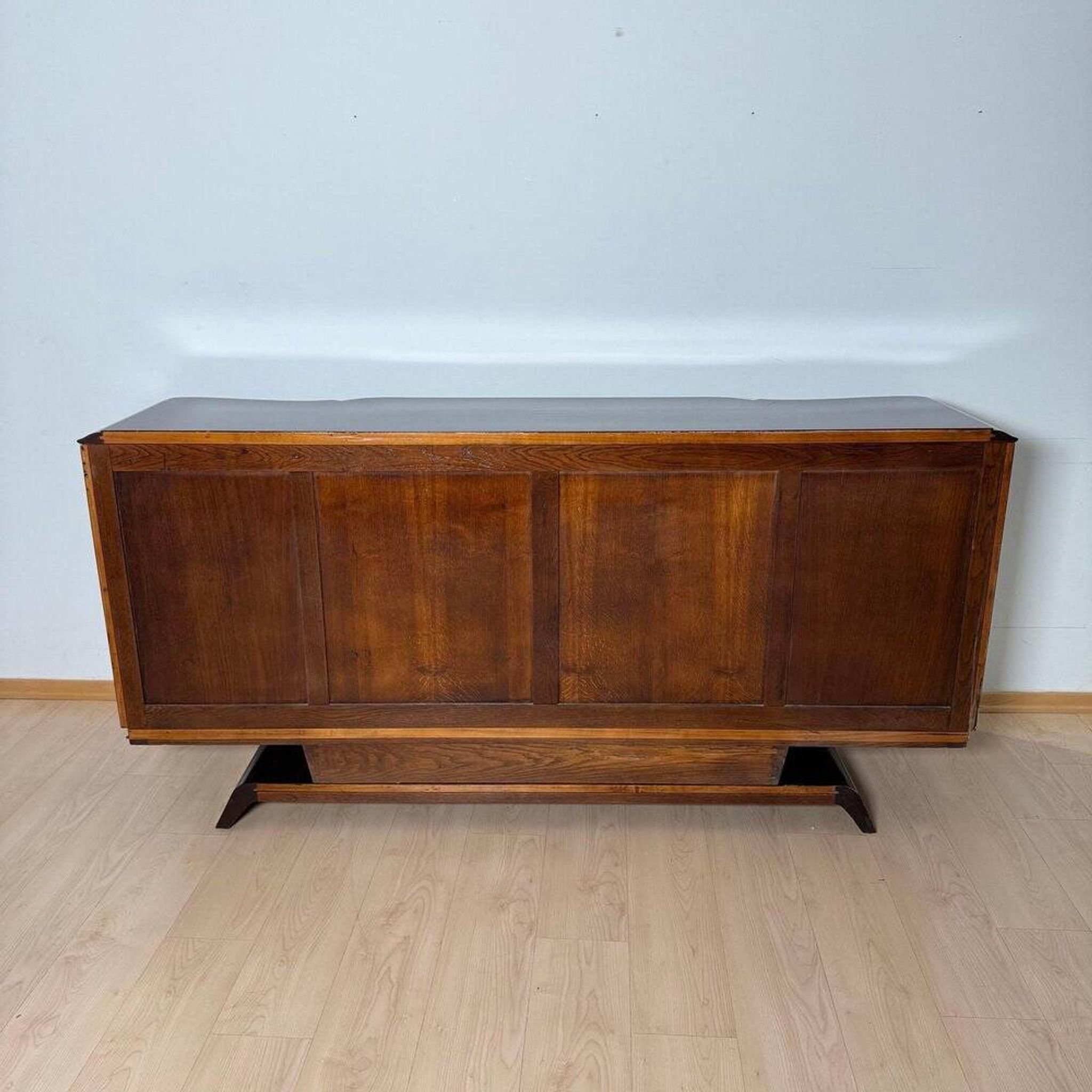 Art Deco Sideboard in Macassar Ebony and Brass, Paris, 1930s