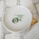 Limoges porcelain coffee cups, white and gold