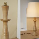 Ceramic / sandstone lamp base signed Drillon vintage 50s / 60s