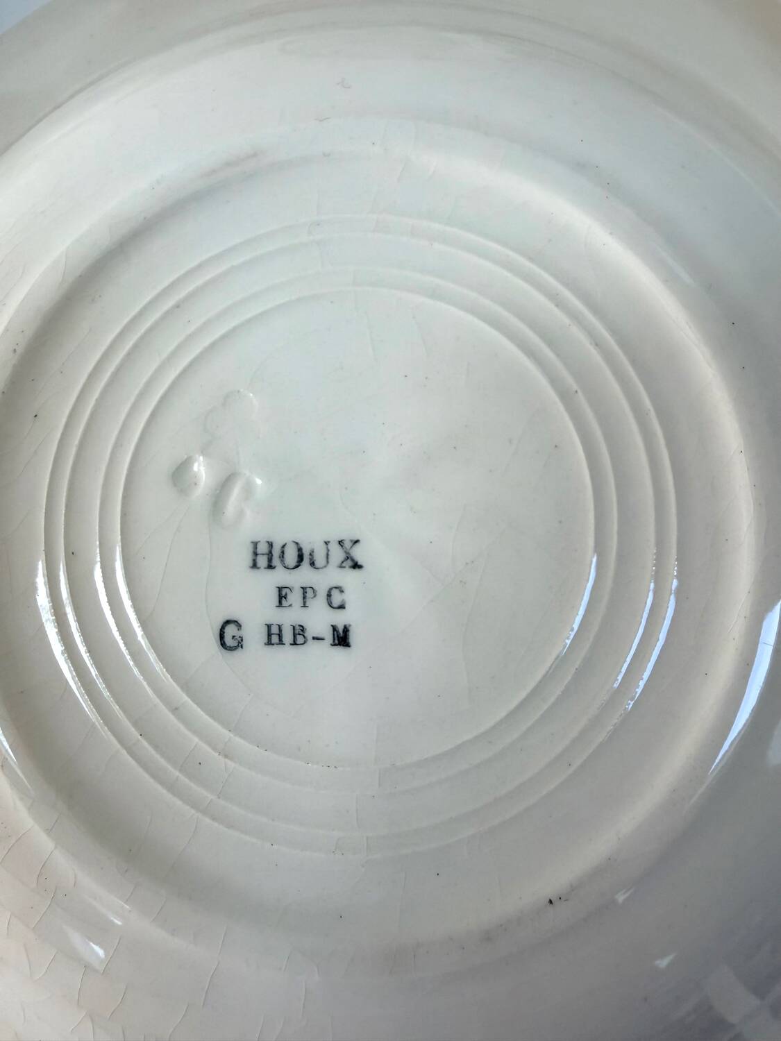 Set of 6 deep plates - Holly Model - HB&M Earthenware - 1900