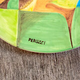 Decorative plate italia '90 connoisseur series by osvaldo peruzzi for consorzio ceramisti faenza it