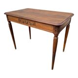 Bureau en noyer art-deco 1 tiroir