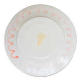 Red artisanal shellfish plate