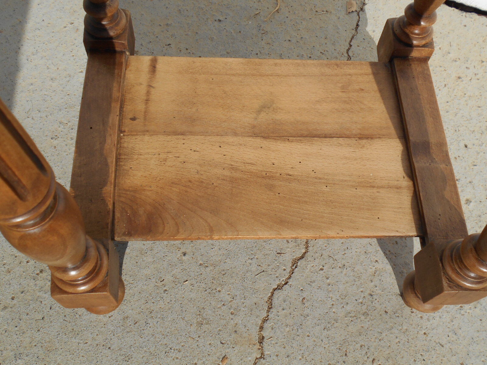 Solid walnut bedside table in Louis XVI style