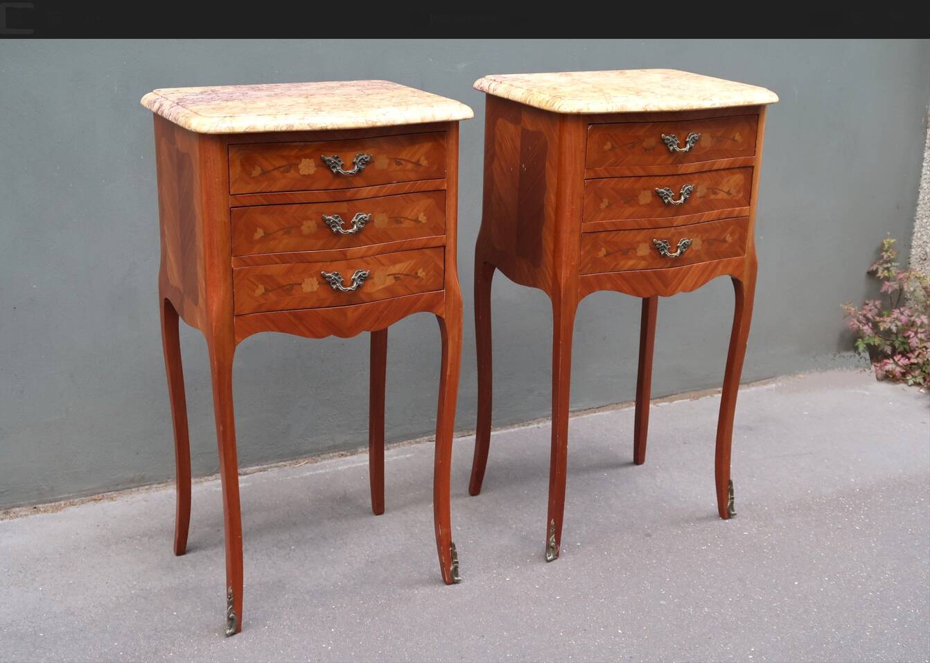 Pair of Louis XV style bedside tables