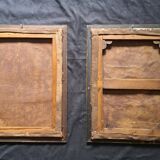 2 impressionist paintings - pair of oil on canvas - 2 signed autumn landscapes