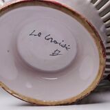 Openwork bowl in painted earthenware, Émile Tessier Le Croisic, 30-50's accidents