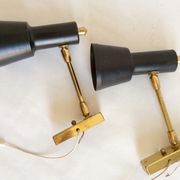 Pair of aluminor wall light France 50s/60s