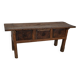 Antique Spanish Rustic Farmhouse Chestnut Side Table / Console, 18th Century