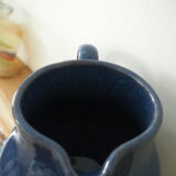 Ceramic pitcher – blue enamel signed J. Normand handmade in France
