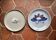 2 large blue plates from the 1970s