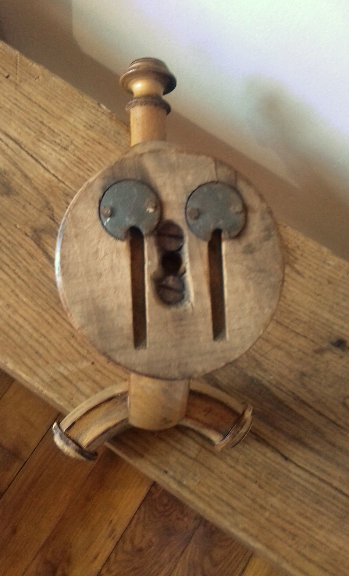 Coat holder vintage light wood
