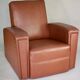 Armchair edited by Airborne, faux leather, France, circa 1950
