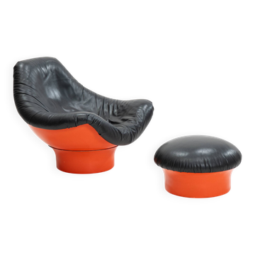 Fauteuils Rodica de Mario Brunu pour Comfort, Italie, années 1960, lot de 2