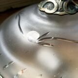 Openwork glass and brass ceiling lamp