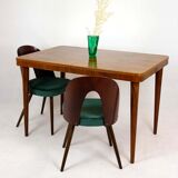 Table à manger à rallonge en noyer de Mier, années 1950