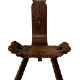 Vintage Spanish chair stool brutalist design