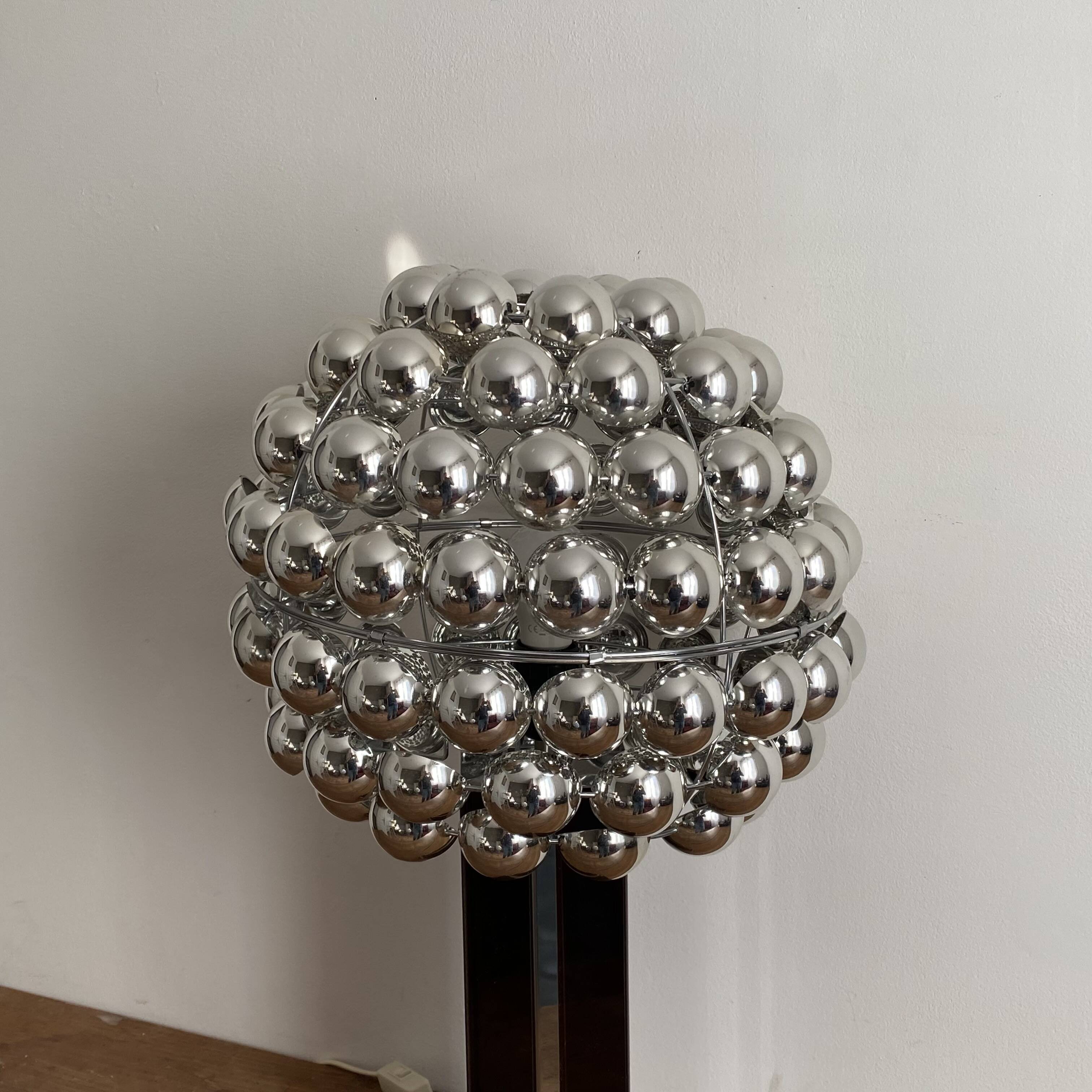 Lampe cinétique Space age en plexiglas fumé, 1970
