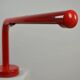 Red “Tube” Desk lamp designed by Anders Pehrson for Ateljé Lyktan, Sweden, 1970s