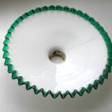 Hanging lamp in opaline with scallops