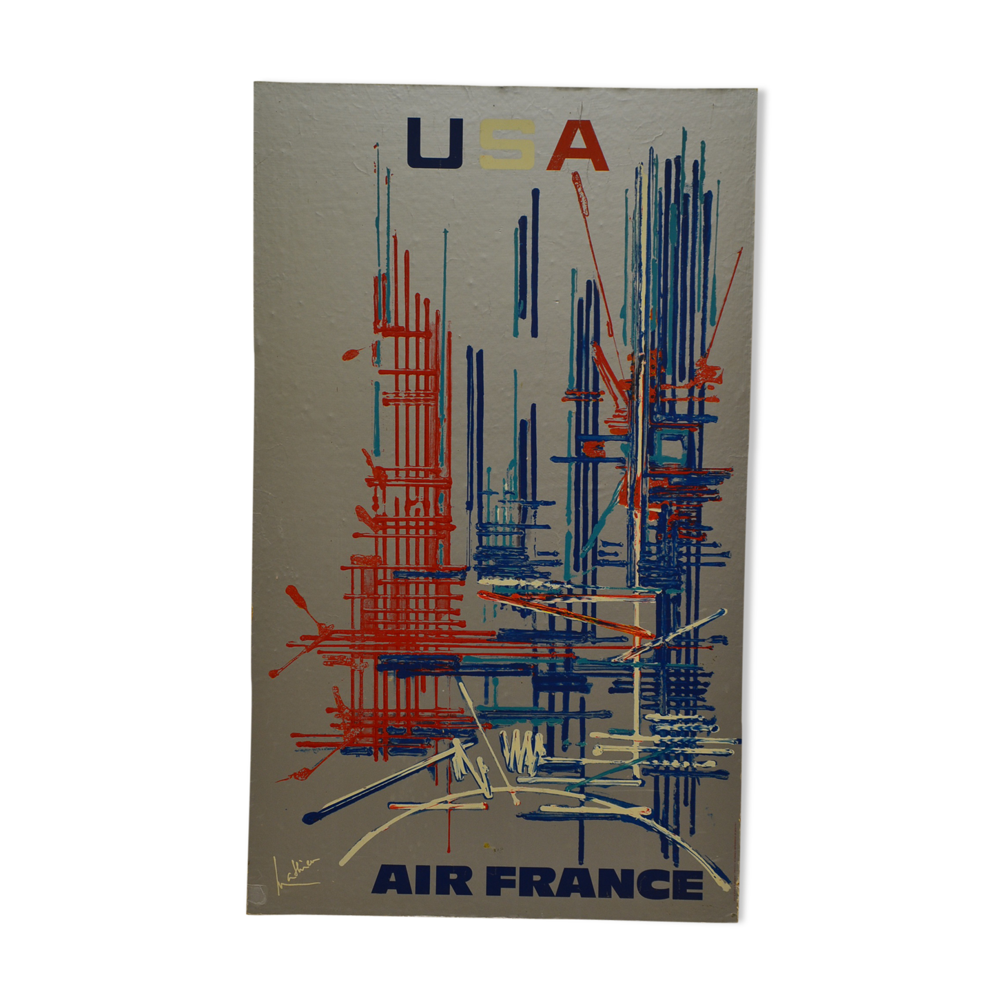AIR FRANCE by Georges Mathieu USA original poster