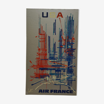 AIR FRANCE by Georges Mathieu USA original poster