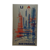 Affiche originale Air France par Georges Mathieu usa