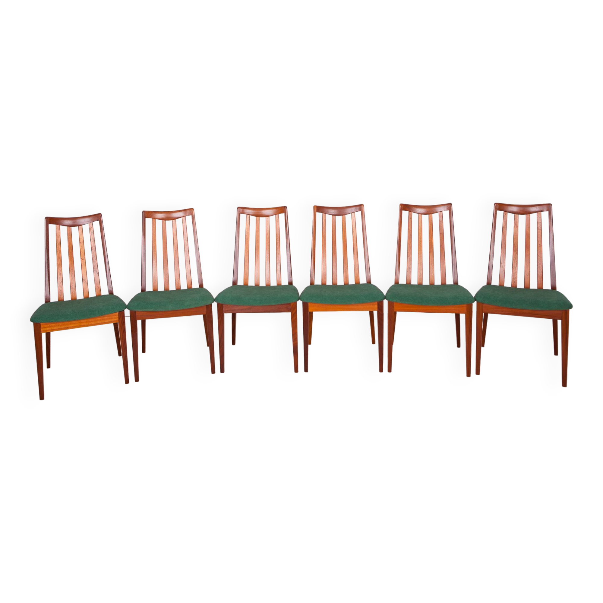 Fabric and Teak Dining Chairs by Leslie Dandy for G-Plan, 1960s, Set of 6