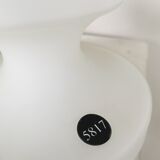 Set of 2 Vintage White Glass Table Lamp by Ivan Jakes, Czechoslovakia 1960s