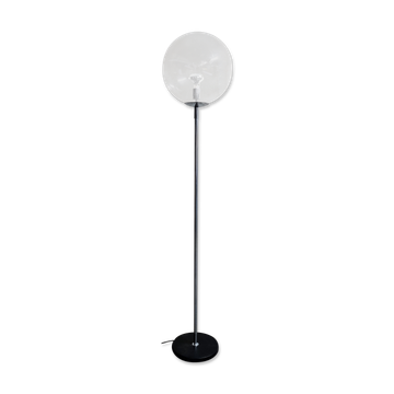 Lampadaire en verre fumé vintage, années 1970