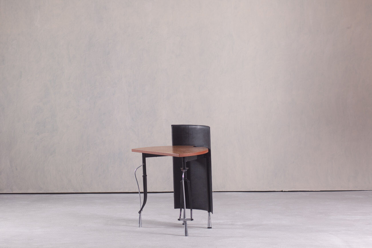 Postmodern small ‘La Vuelta’ desk by Perry King and Santiago Miranda for Akaba, Spain, 1980s
