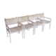Lot de 4 chaises blanches design Italien signée Gaber