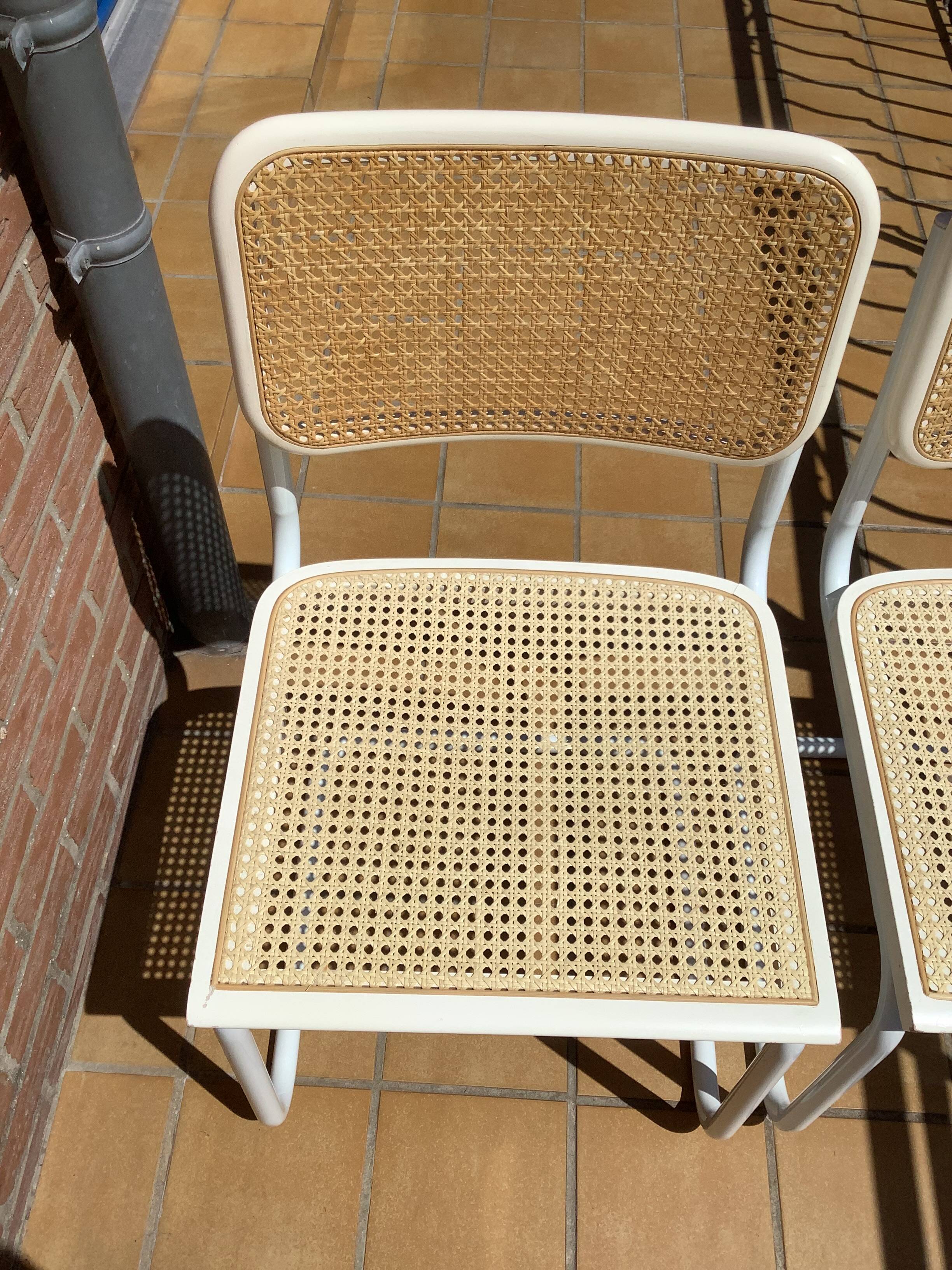 Set of 6 B32 chairs Marcel Breuer Italy design 1970