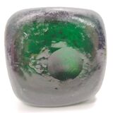 Vase en verre de Murano Corroso vert émeraude par Seguso, Italie