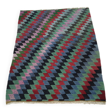 Kilim turc vintage tissé main 86x108 cm