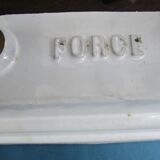 White enamelled cast-iron roberval balance