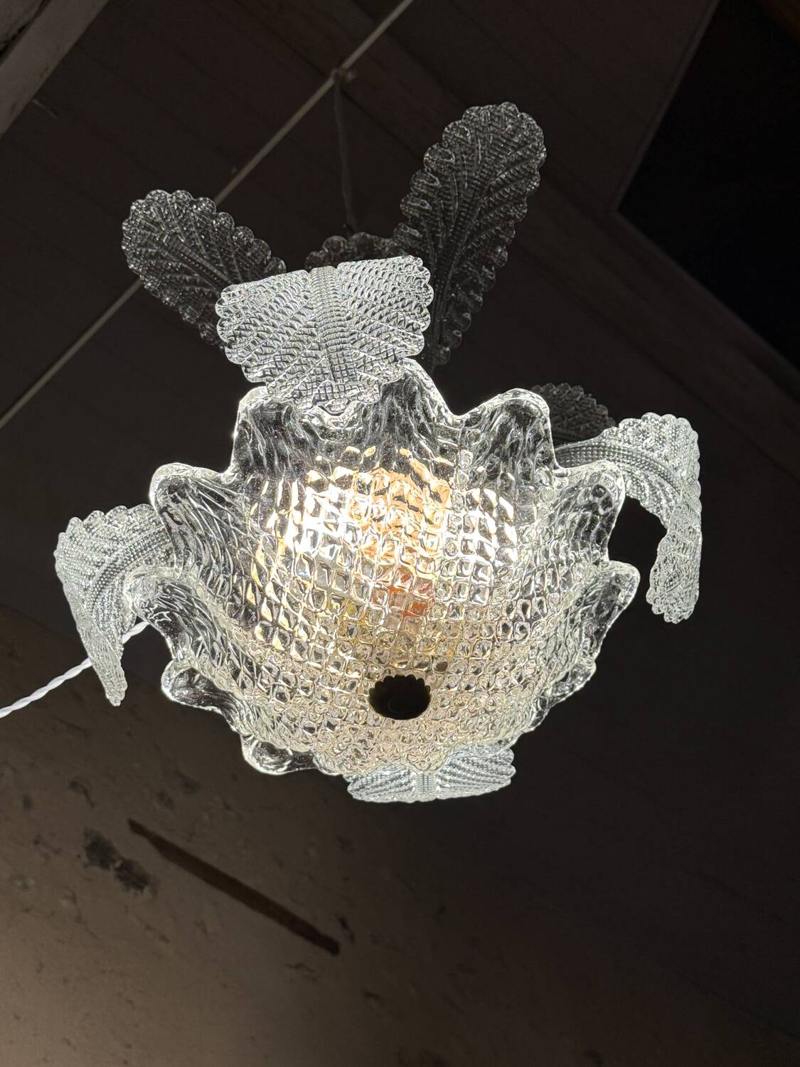 Lustre art déco barovier et toso, en verre de murano, années  1940