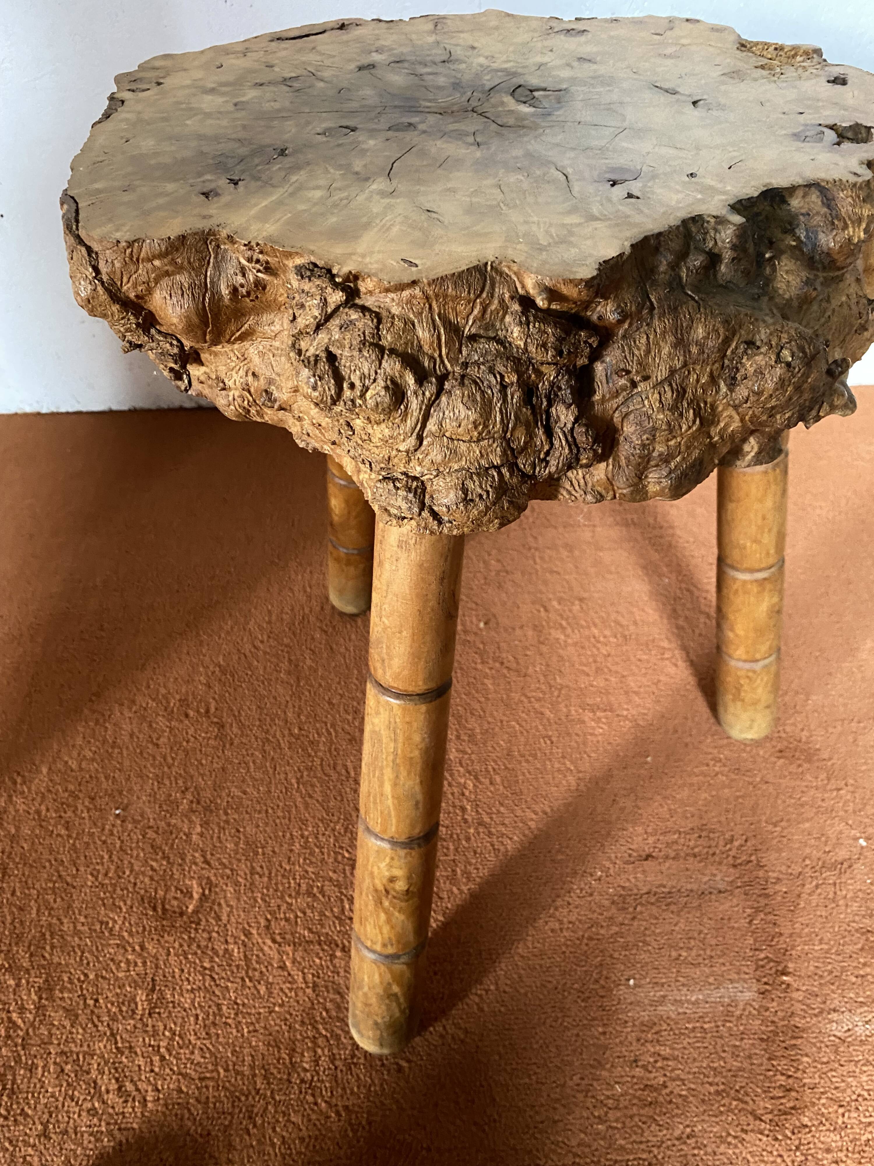 Brutalist tripod stool