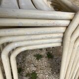 Six Tolix chairs 60s in their original paint with touch-ups