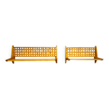 Pair of Mid-Century Folding Wall Shelves by ULUV, Czechoslovakia 1960s