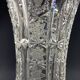 Large cut crystal vase richly decorated Bohemia