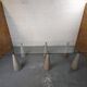 Glass table with cement legs