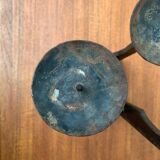 Mid-century brutalist wrought iron candlestick