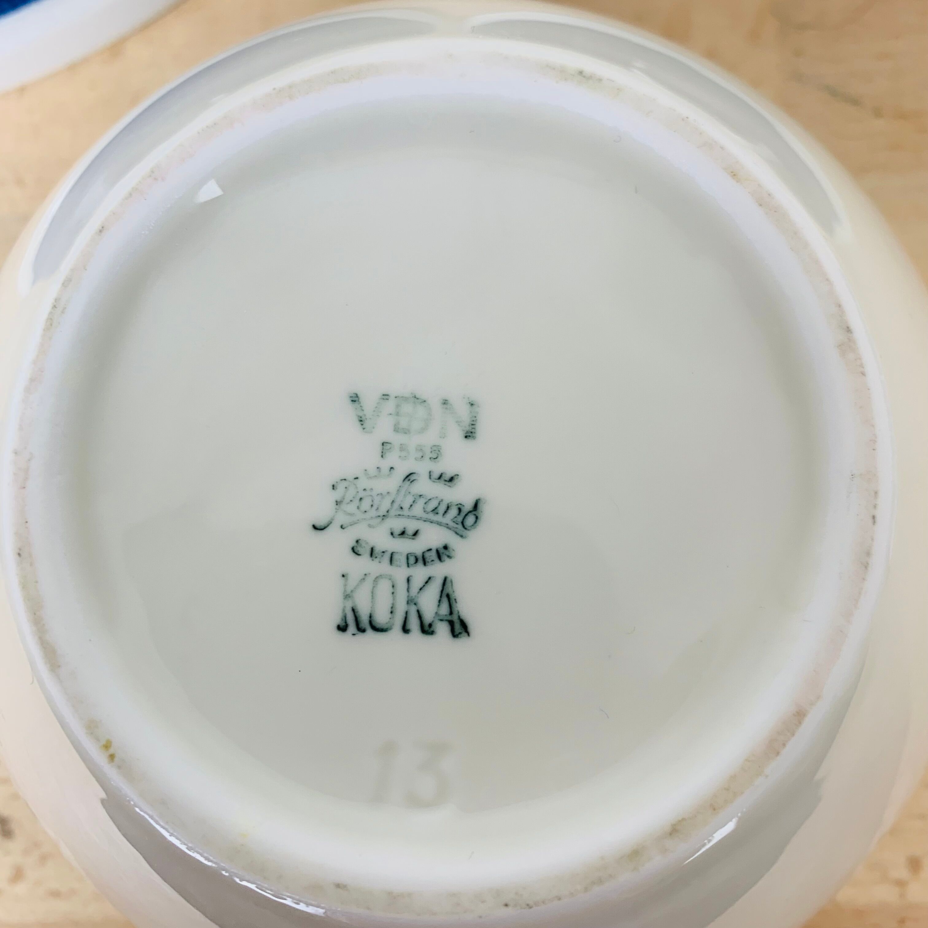 3 Koka ceramic salad bowls by Rörstrand Sweden, Scandinavian