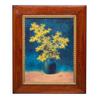 Jules-Joseph Pierrugues (born in 1866). "Still Life with Mimosa."