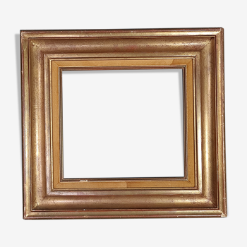 Old frame gilded wood 44x41.5 foliage 26.4x21.4 cm SB