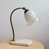 Vintage 40s Art Deco marble table lamp