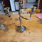 Pair of 19th century bronze candlesticks