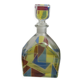 Rare vintage carafe bottle Luigi Bormioli Italy - Model "Stained-